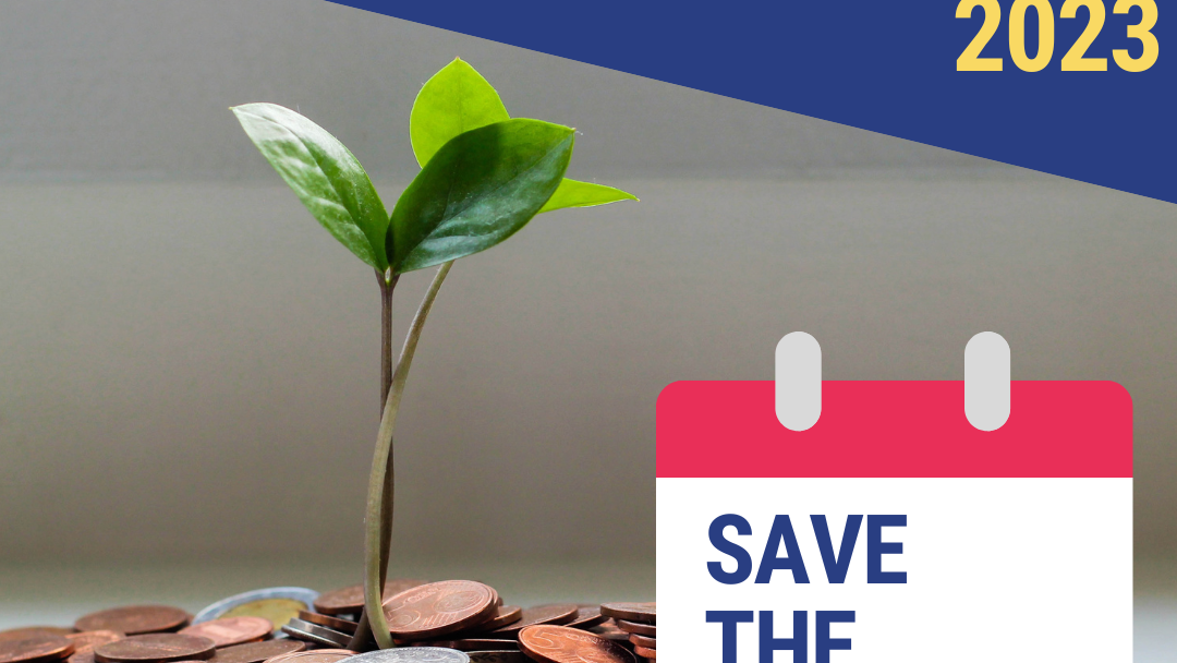 Das Bild zeigt Kupfermünzen und eine kleine wachsende Pflanze. Es bewirbt die Jugendsammelwoche des Landesjugendrings RLP