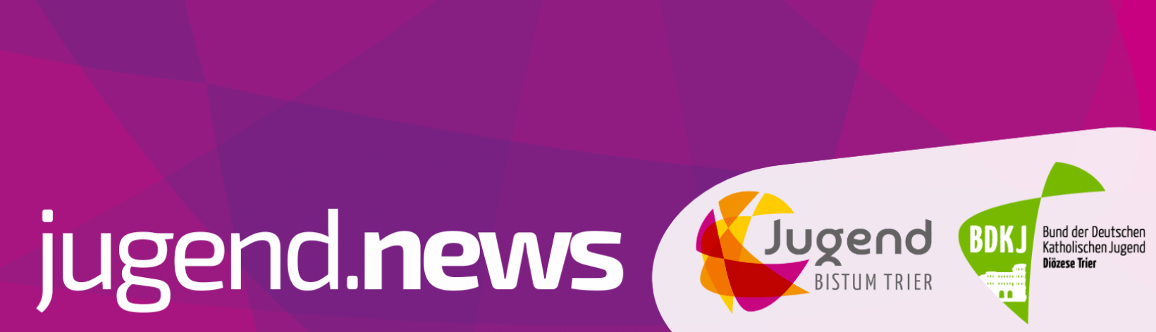 lila Hintergrund und weiße Buchstaben jugend.news (c) Jugend Bistum Trier lila Hintergrund und weiße Buchstaben jugend.news